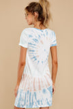 The Desert White Tie Dye Side Knot Dress