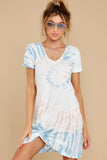 The Desert White Tie Dye Side Knot Dress