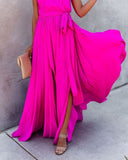 Diana Sleeveless Maxi Dress - Fuchsia