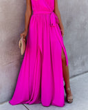 Diana Sleeveless Maxi Dress - Fuchsia