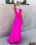 Diana Sleeveless Maxi Dress - Fuchsia