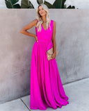 Diana Sleeveless Maxi Dress - Fuchsia