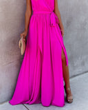 Diana Sleeveless Maxi Dress - Fuchsia