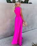 Diana Sleeveless Maxi Dress - Fuchsia