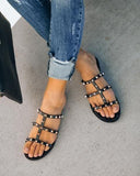Broderick Studded Sandal - Black