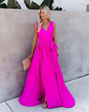 Diana Sleeveless Maxi Dress - Fuchsia