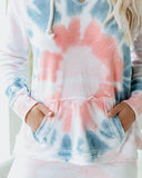 Jacuzzi Cotton Blend Pocketed Tie Dye Hoodie - Top And Pant