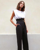 Padded Shoulder Muscle T-Shirt in White