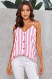 Women’s V Neck Button Down Sleeveless Summer Tank Tops Casual Shirts Blouses