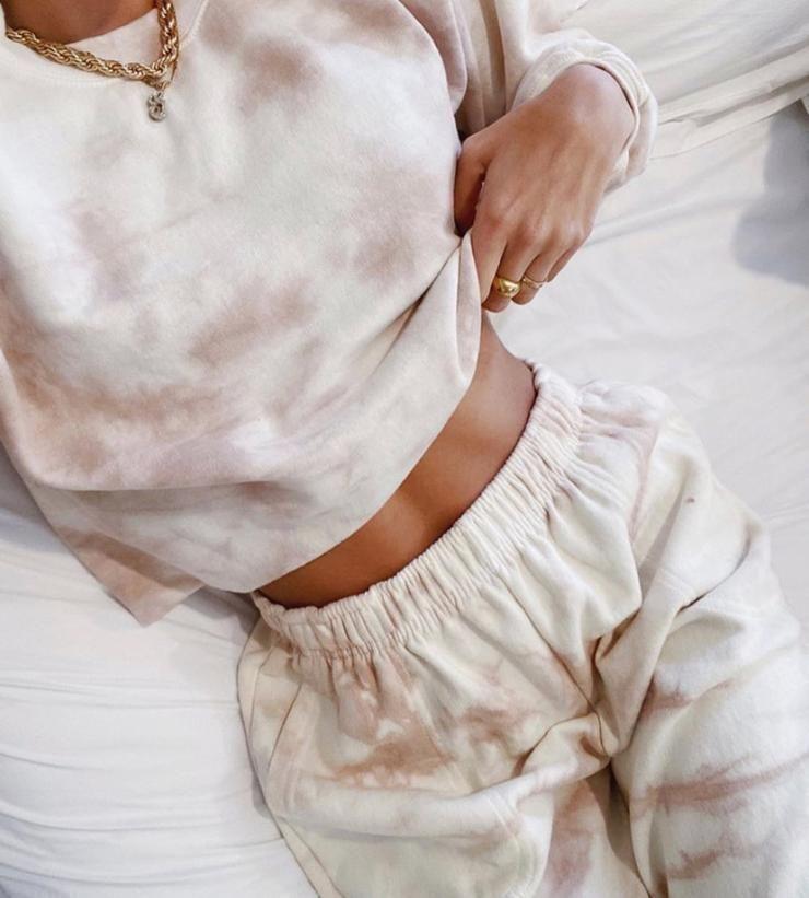Latest And Cozy Tie Dye Long Sleeve Lounge Set