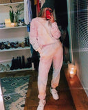 Pink Tie Dye Long Sleeve Lounge Set