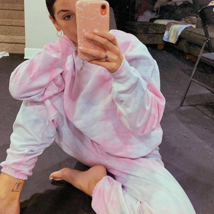 Pink Tie Dye Long Sleeve Lounge Set