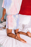 Chic Tie Dye Short Sleeve Lounge Two-Piece Set