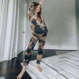 Personality Tie Dye Round Neck Long Sleeve Lounge Set