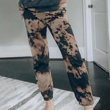 Personality Tie Dye Round Neck Long Sleeve Lounge Set