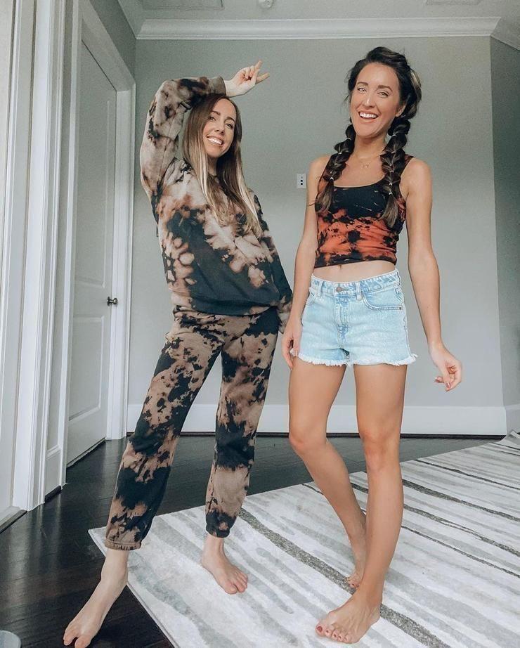 Personality Tie Dye Round Neck Long Sleeve Lounge Set