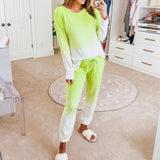 Casual Tie-Dye Top And Lounge Pants Set