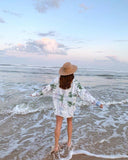 Oversized Fit Tie Dye Round Neck Long Sleeve Top