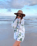Oversized Fit Tie Dye Round Neck Long Sleeve Top