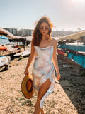 Tie Dye Long Slip Dress