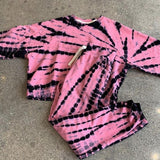 Trendy Tie Dye Round Neck Two Piece Set