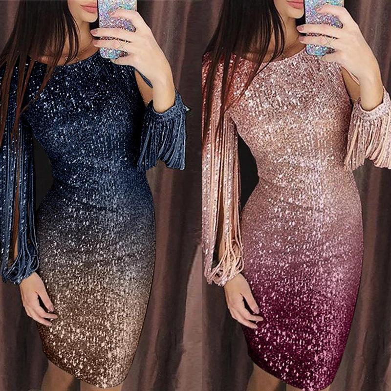 Sequin Shaded Cocktail Dress