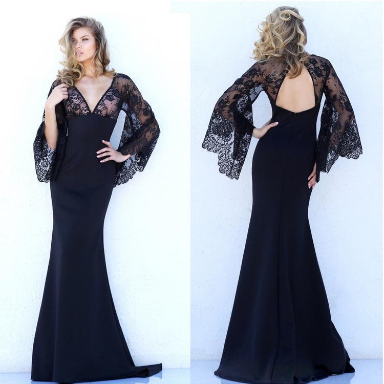 Patchwork Wrist Floor-length V-neck Summer Dresses