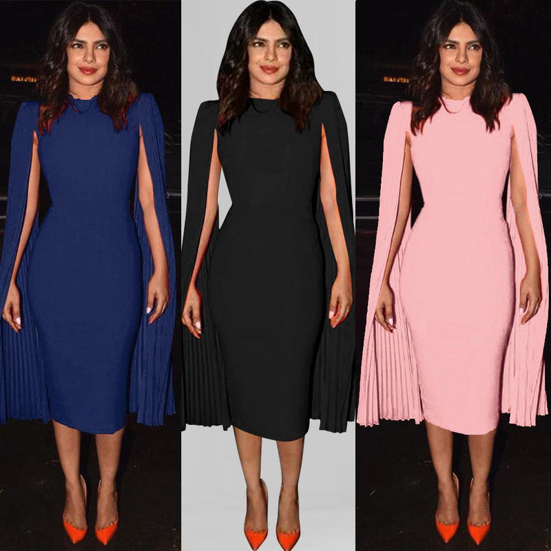 Sleeve Round Neck Bodycon Dresses
