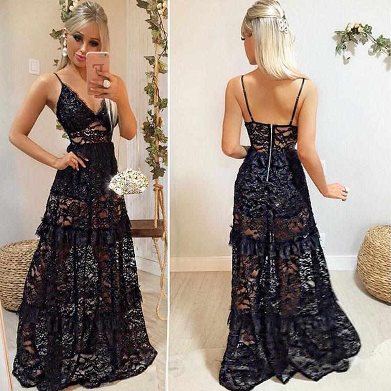 See Through Mesh Long Dress