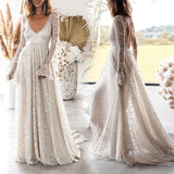 Sexy Long-sleeved Halter Evening Dress