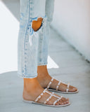 Treasured Gold Studded Sandal – Nude