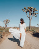 White Bohemian Buttoned Dress