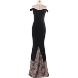 Black Sexy V Neck Long Evening Dresses