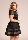 New Sexy Black Mesh Mini Dress