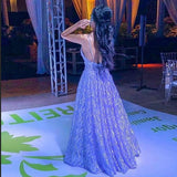 que Spaghetti Open Back Party Dress