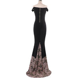 Black Sexy V Neck Long Evening Dresses
