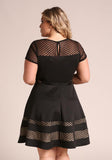 New Sexy Black Mesh Mini Dress