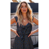 Sleeveless Floral Print Summer Dress