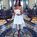 Simple White Cheap Cocktail Dresses