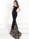 Black Sexy V Neck Long Evening Dresses