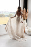 Sexy Long-sleeved Halter Evening Dress