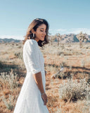 White Bohemian Buttoned Dress