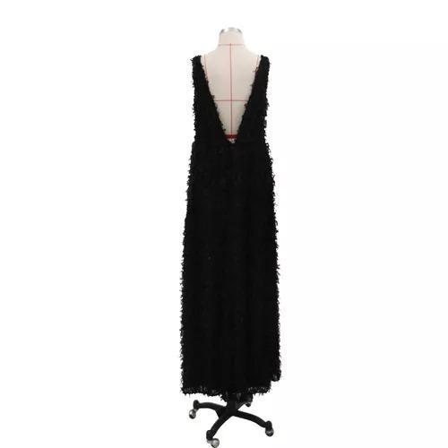 Sexy Deep V  Black Long Formal Dress