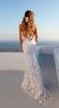 Summer Beach White Low Open Back Mermaid Wedding Dresses