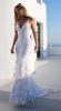 Summer Beach White Low Open Back Mermaid Wedding Dresses