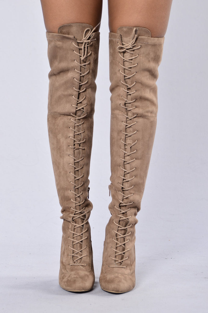 Love Me Long Time Boot - Taupe