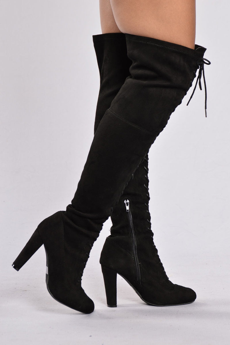 Love Me Long Time Boot - Black