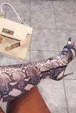 Famously Over The Knee Heeled Boot - Snake