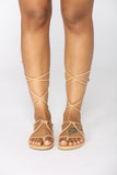 Coastline Wrap Sandals - Nude