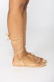 Coastline Wrap Sandals - Nude